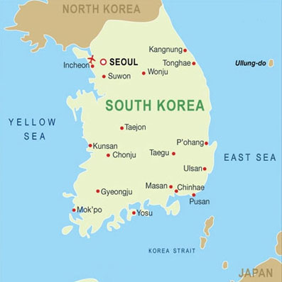 Map of Korea